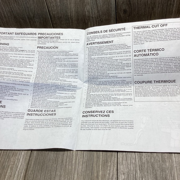 Electrolux Sanitaire System Professional Heavy Duty Upright Vacuum Owners Guide - Picture 7 of 7